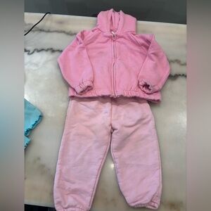 Zara Pink Kids Fleece Jogger Set